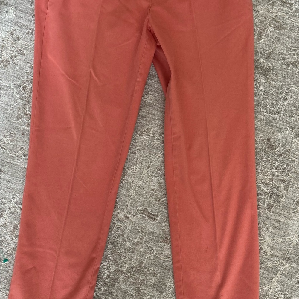 Kenar Womens Salmon  Khaki Straight Career Wear Office Cotton Pants Size 6
